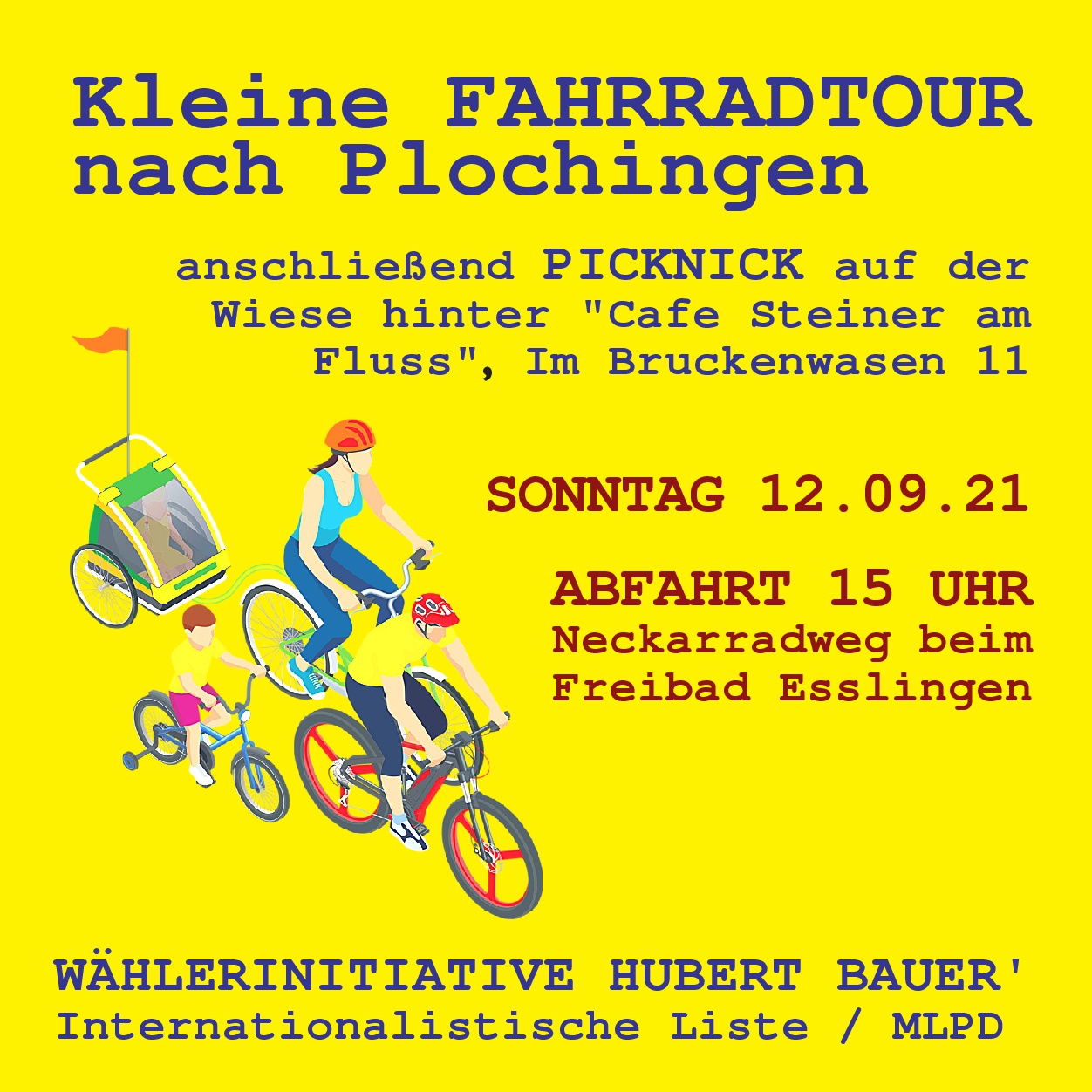 Fahrradtour nach Plochingen MLPD Interliste Esslingen